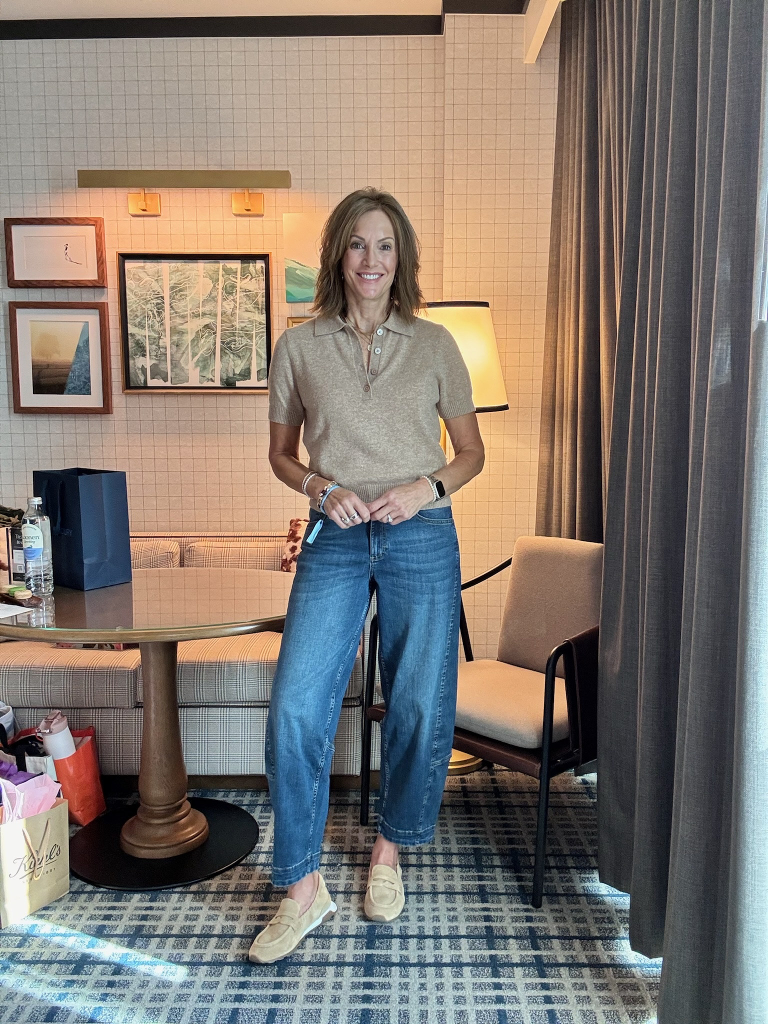 medium tall Cashmere sweater - large Tan pants - medium 31 inch inseam/ available in 2 other inseams and several colors Floral sweater - large Workwear / travel style / teacher style

#LTKOver40 #LTKSeasonal #LTKootd