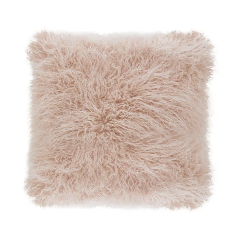 Saro Faux Mongolian Square Faux Fur Pillow Cover and Insert & Reviews | Wayfair | Wayfair North America