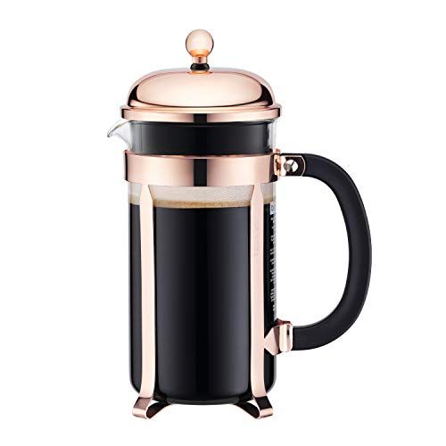 Bodum Chambord French Press Coffee Maker, Glass, 34 Ounce, 1 Liter, Copper | Amazon (US)