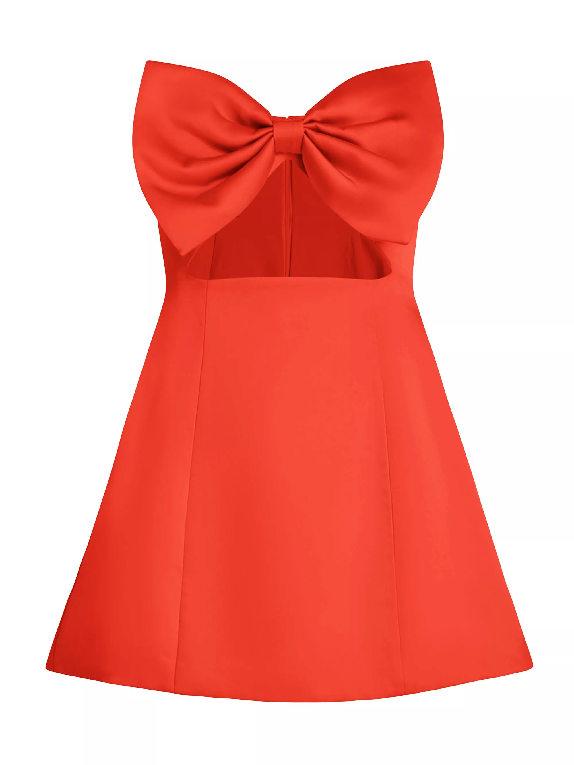 Shop Sau Lee Estelle Satin Bow Minidress | Saks Fifth Avenue | Saks Fifth Avenue