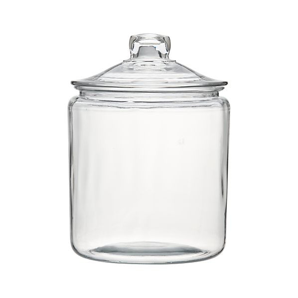 Heritage Hill 128 oz. Glass Jar with Lid | Crate & Barrel