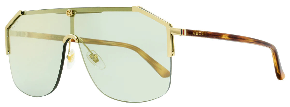 Gucci Men's  Sunglasses GG0291S 005 Gold/Havana 99mm | Shop Premium Outlets