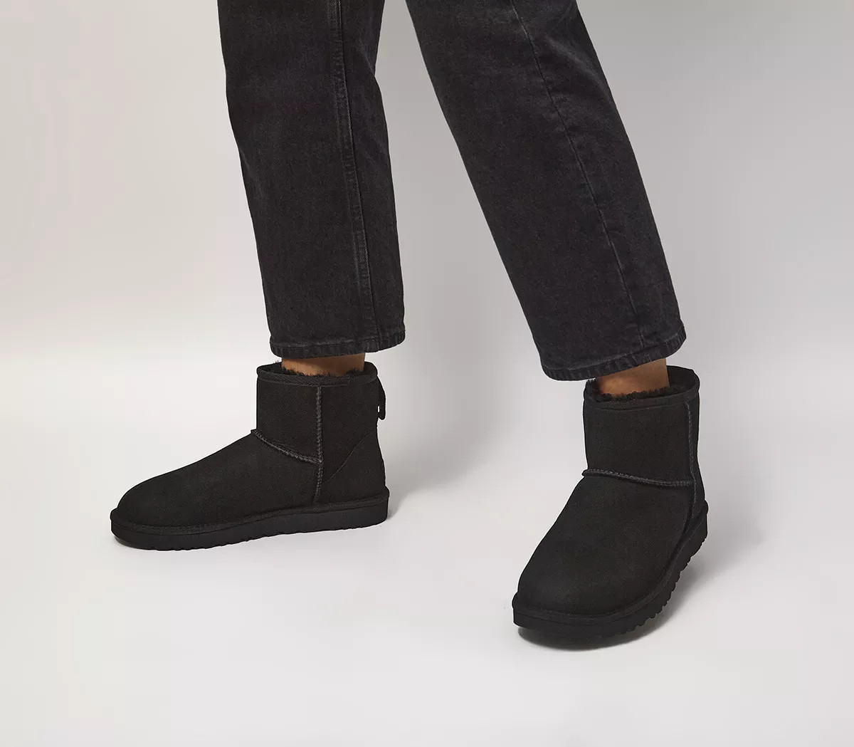 UGG
								Classic Mini II Boots
								Black Suede | OFFICE London (UK)