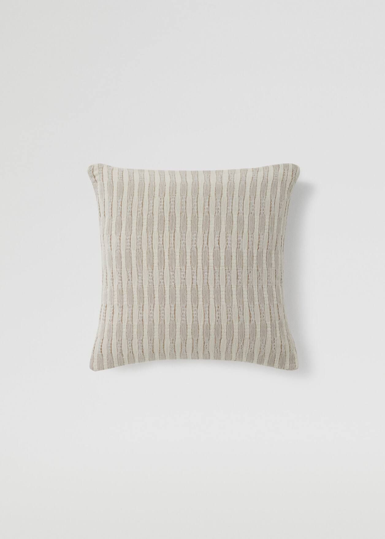 Stripes cotton cushion case 50x50cm -  Home | Mango Home United Kingdom | MANGO (UK)