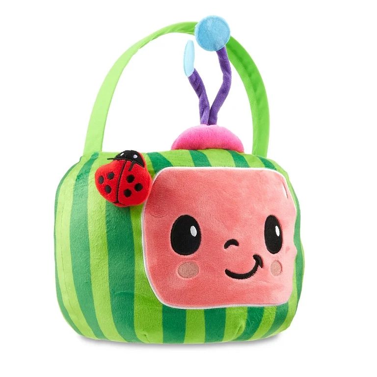 CoCoMelon Medium Plush Easter Basket, 13inches Tall, Pink, Green,  Polyester, By Ruz | Walmart (US)