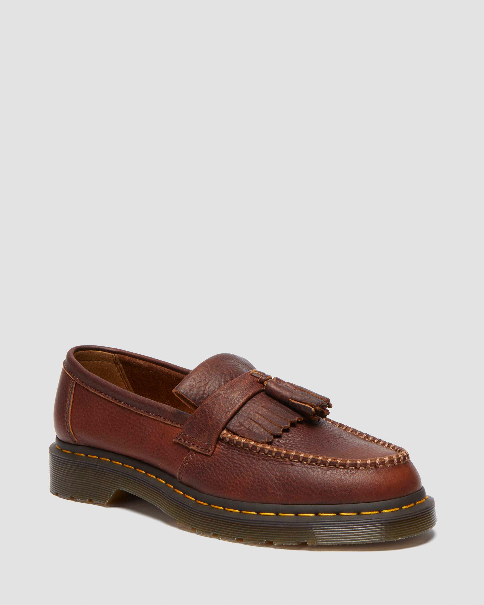 Adrian Yellow Stitch Ambassador Leather Loafers | Dr. Martens