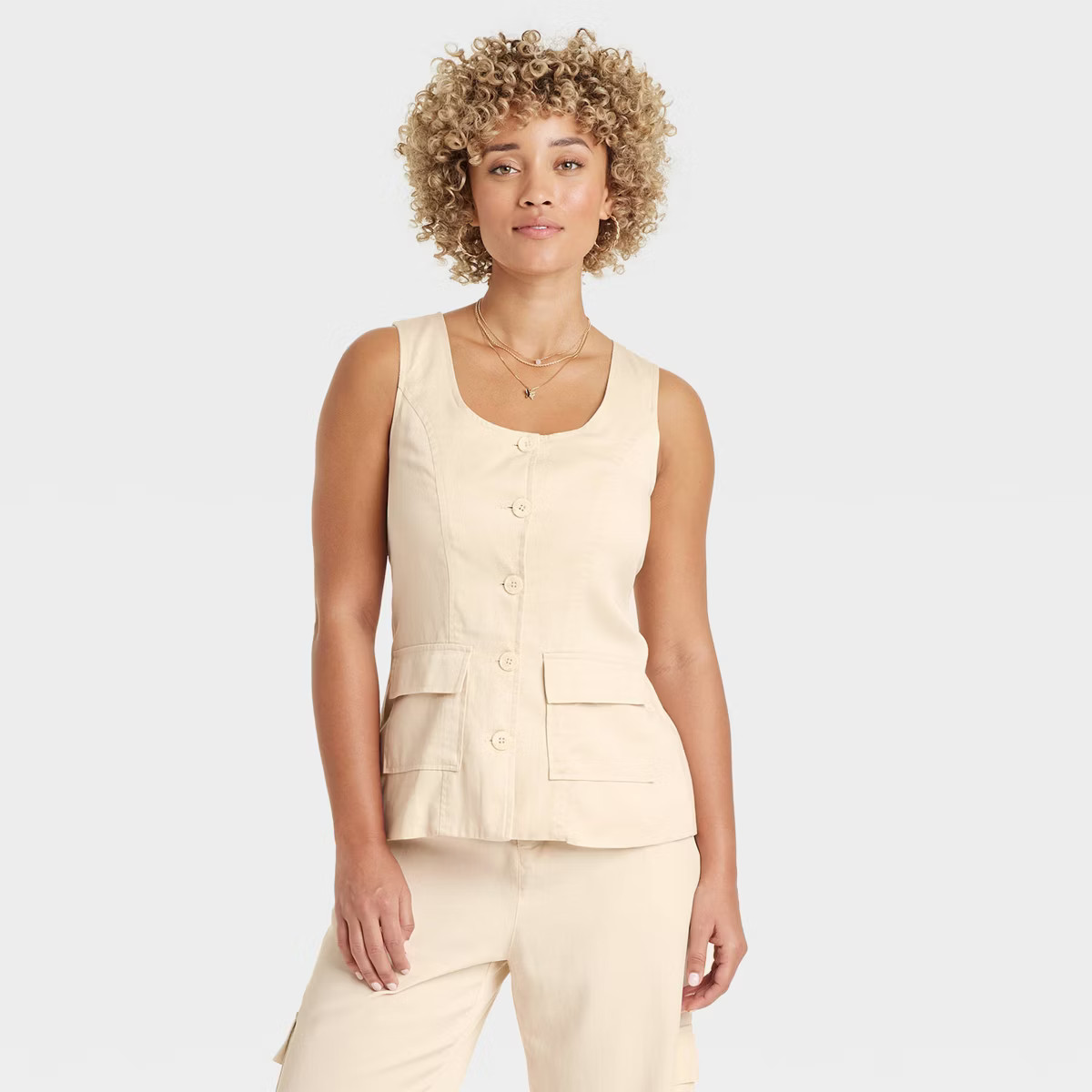 Women's Button-Front Vest - Universal Thread™ | Target