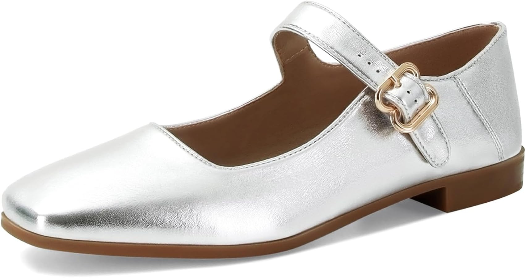 DOEYG Mesh Ballet Flats Shoes for Women Leopard Animal Print Mary Jane Flats Shoes Square Toe Dre... | Amazon (US)