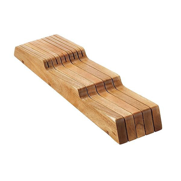 Rowan Small Acacia In-Drawer Knife Storage | The Container Store
