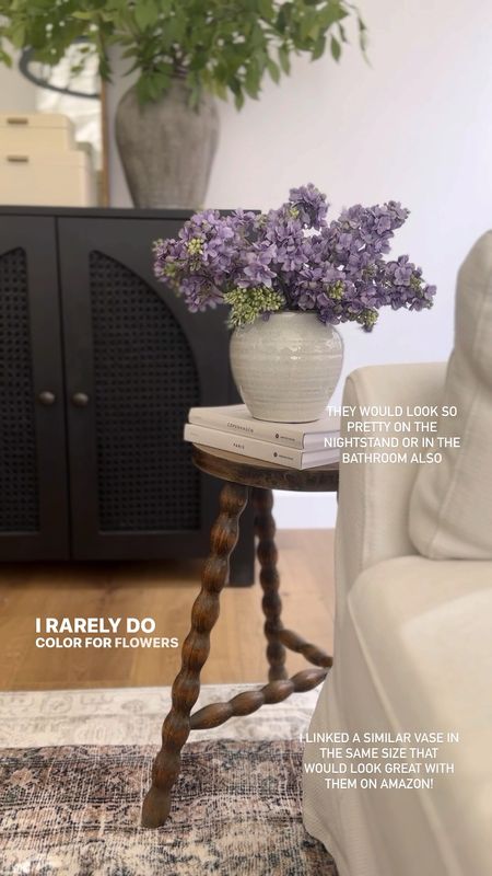 These gorgeous faux lilacs make beautiful arrangements for side table/accent tables, bathroom counter tops or nightstands. Comes in 3 beautiful colors! 

#LTKunder50 #LTKFind #LTKhome