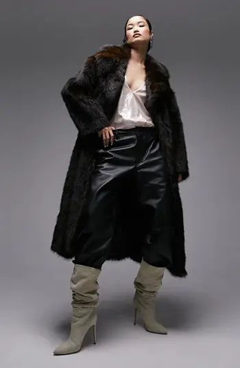 Faux Fur Longline Coat | Nordstrom
