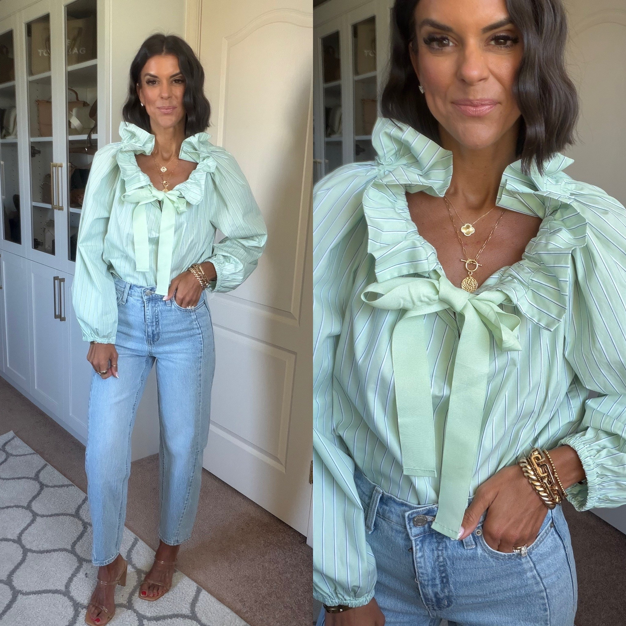 How fun is this Walmart top?! Size xs 
Jeans tts 

#LTKSeasonal #LTKmomlife #LTKgrwm