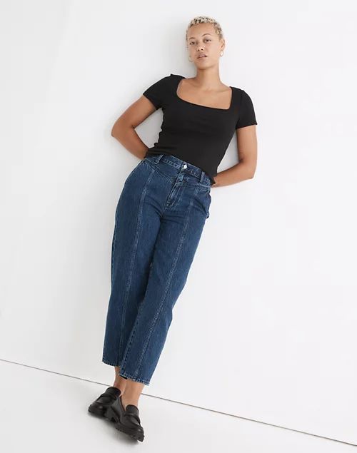 Ribbed Square-Neck Crop Top | Madewell