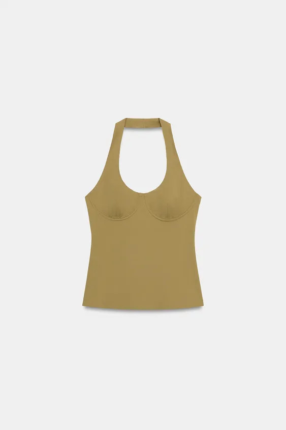 NECKHOLDER-TOP AUS POLYAMID | Zara US