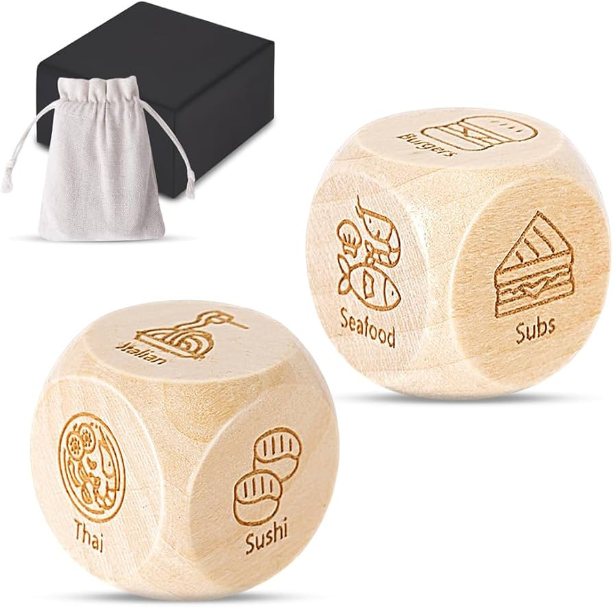 Cessfle Wood 6 Sides Food Dice, Funny Food Dicision Dice Retirement Gifts for Women Men, for Mom ... | Amazon (US)