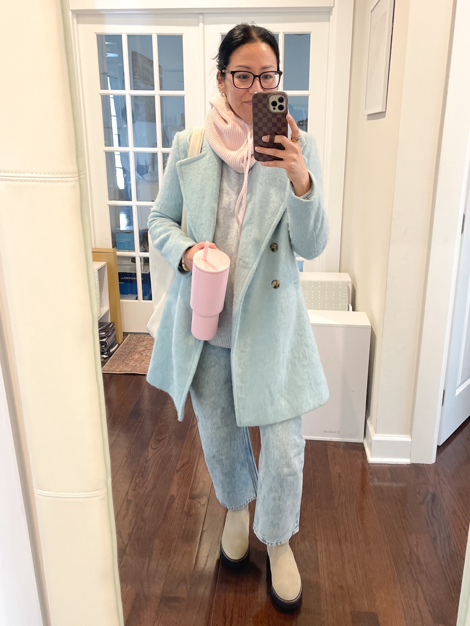 Size XS sweater
Size 25 jeans
Boots are true to size 
Coat is thrifted 

#LTKSeasonal #LTKootd #LTKOver40