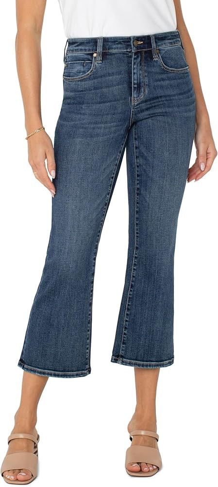 Liverpool Women's Hannah Cropped Flare Jean 25.5in Inseam in Bolsa Chica | Amazon (US)