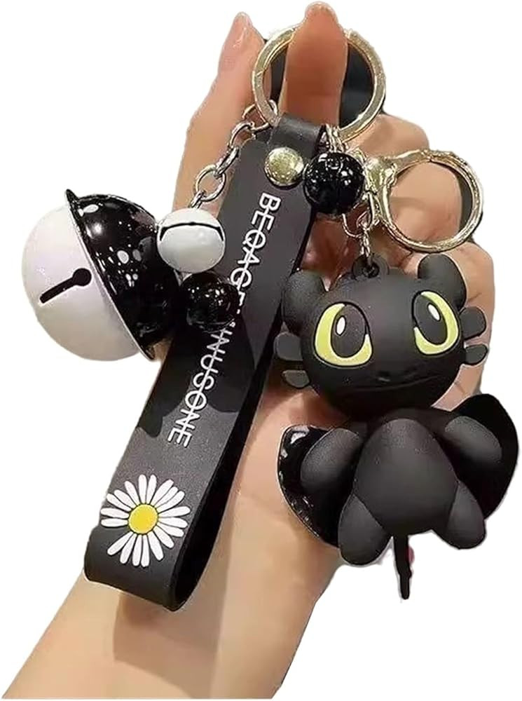 Car mounted small flying dragon key pendant, toothless cartoon doll, dragon tamer master keychain... | Amazon (US)