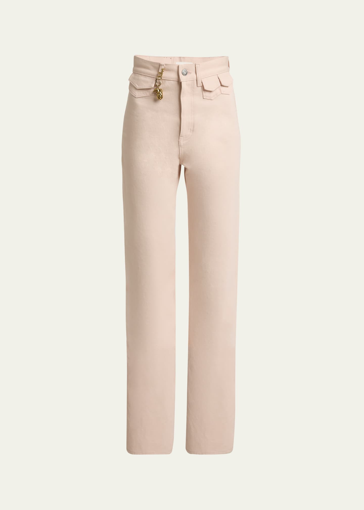Chloe High Rise Flared Jeans, Pink | Bergdorf Goodman