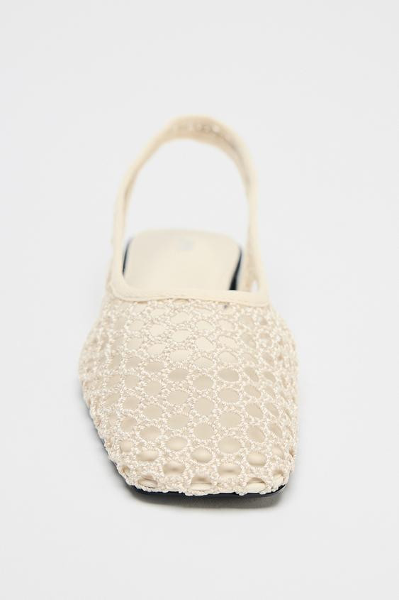 MESH SLINGBACK BALLERINAS | Zara UK