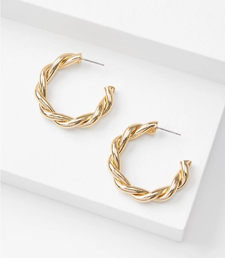 Twist Hoop Earrings | LOFT | LOFT