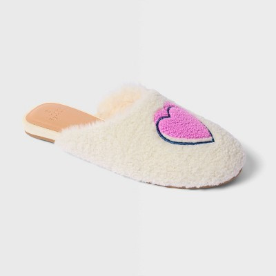 Women's Disco Hearts Wave Fuzzy House Slipper Pink/Lavender/Tan - Roller Rabbit x Target  9-10 | Target