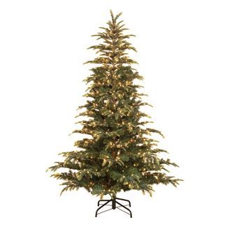 Puleo International Prelit Artificial Montclair Fir Holiday Tree with Clear Lights, Hinged Branch... | Target