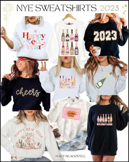 Nye outfit. New Year’s Eve sweatshirt. New Year’s Eve at home. Staying in New Year’s Eve. Champagne sweatshirt  

#LTKHoliday #LTKunder50 #LTKSeasonal