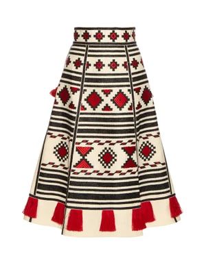 Croatia embroidered linen skirt | Matches (US)