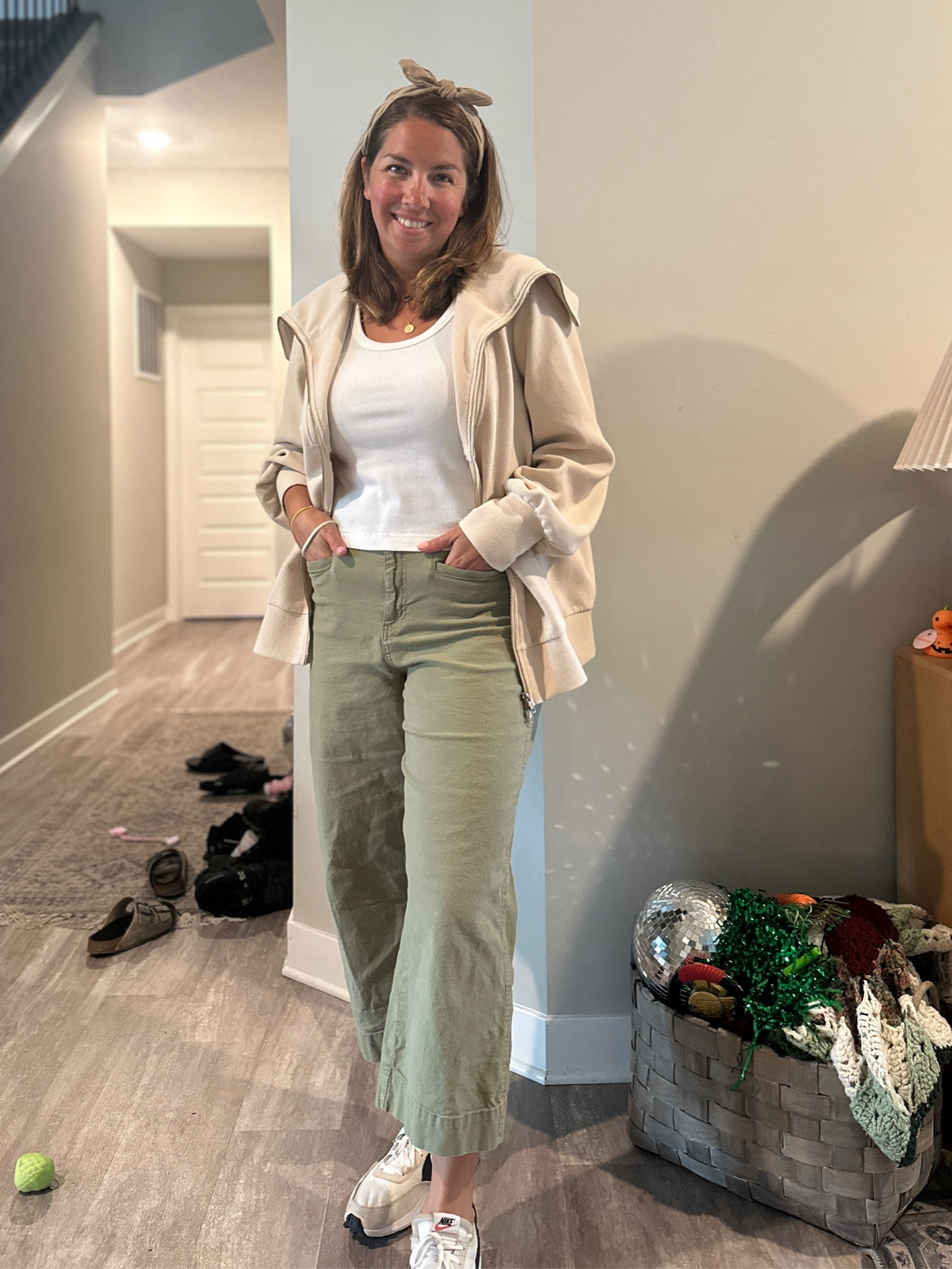 Headed out for kids doctors appointments today… 
#ootd #casualmom #summeroutfit #rainyday #neutrals 

#LTKMidsize #LTKFamily #LTKOver40