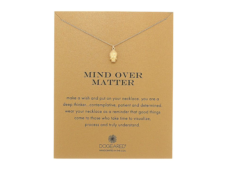 Dogeared - Mind Over Matter Buddha Reminder Necklace (Gold Dipped) Necklace | Zappos