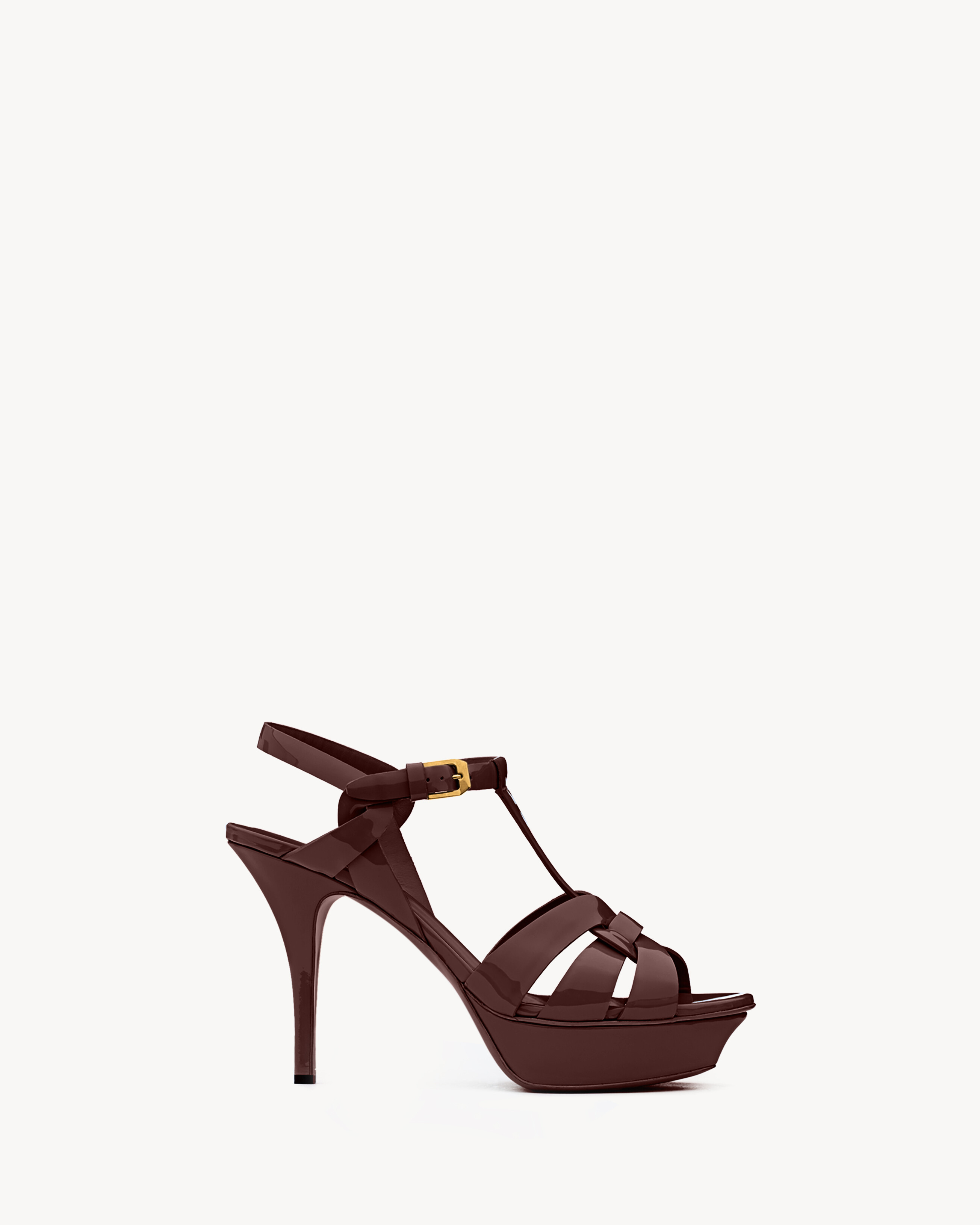 Saint Laurent Tribute Platform Sandals In Patent Leather - Red - Women - 8 | Saint Laurent Inc. (Global)