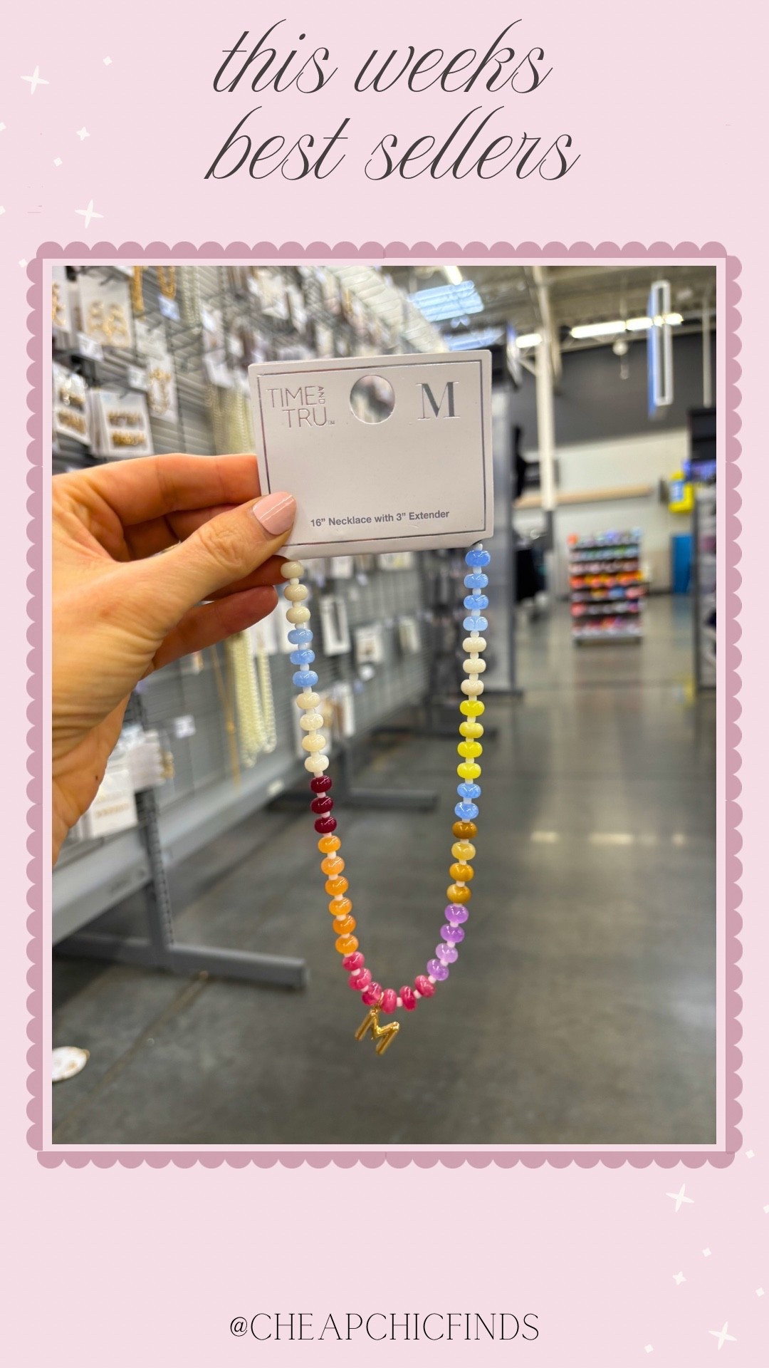 Viral Walmart colorful bead necklace! It adds the perfect pop of color! 

#timeandtrunecklace 