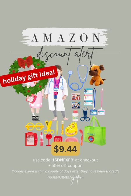 Amazon discount codes, kids gift ideas, Christmas gift idea, holiday gifts, Amazon kids, doctor toy set

#LTKHoliday #LTKGiftGuide #LTKsalealert
