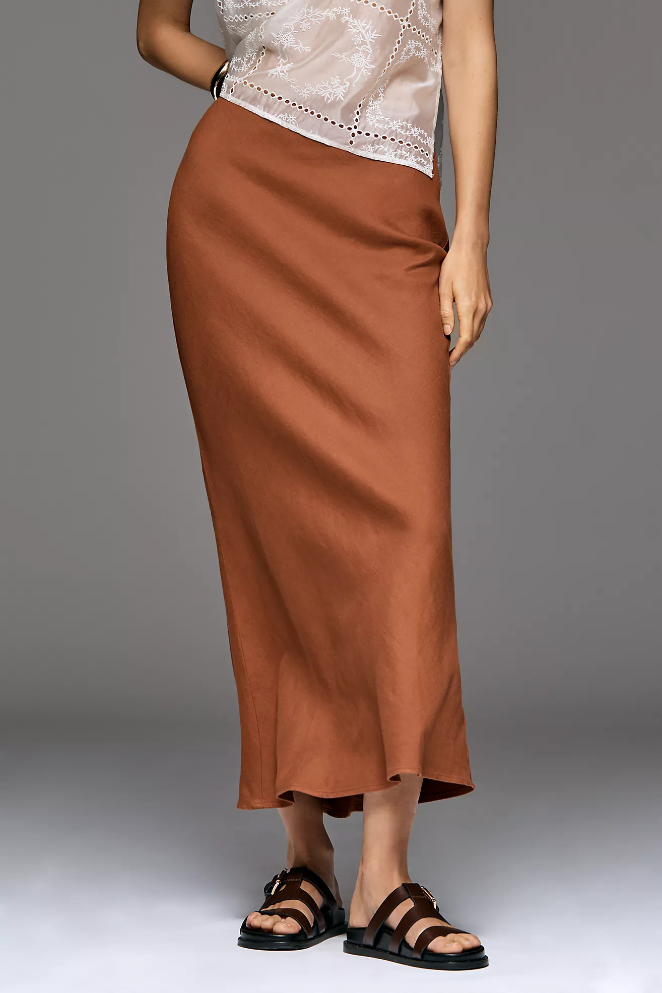 Tilda Maxi Slip Skirt: Linen Edition | Anthropologie (US)