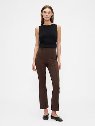 High Rise Ponte Flare Crop Pants | Gap Factory
