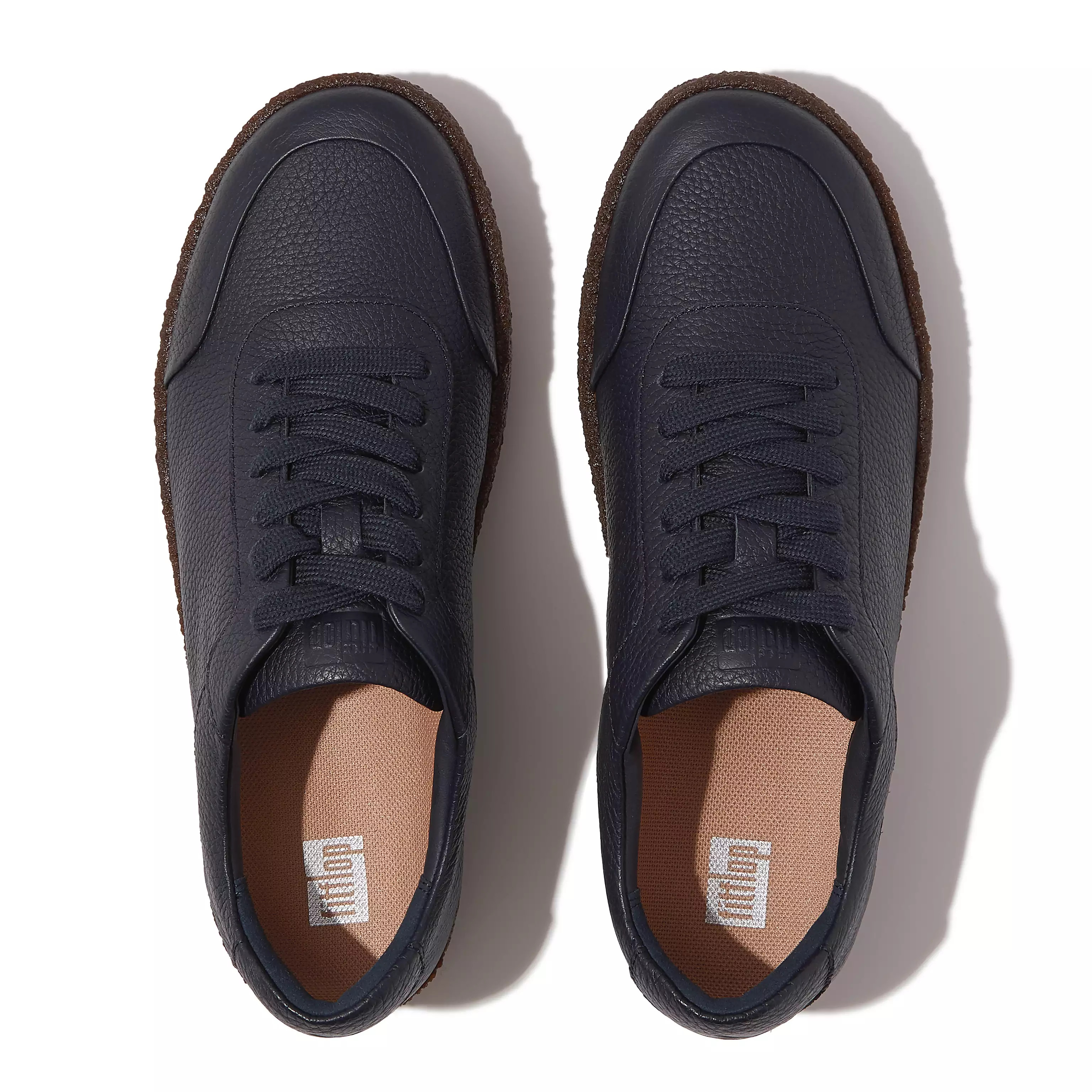 RALLY Tumbled-Leather Crepe Trainers | FitFlop (UK)