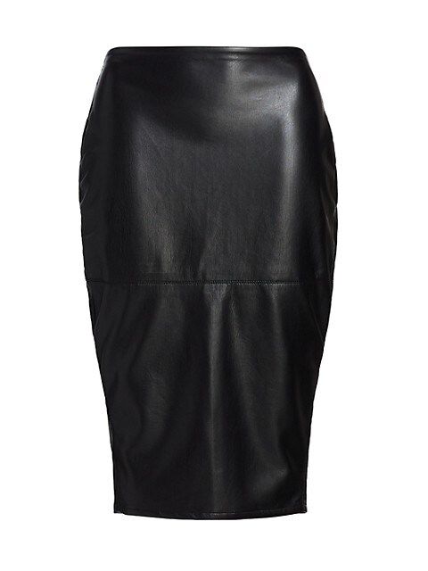 Better Than Leather Faux-Leather Midi-Skirt | Saks Fifth Avenue