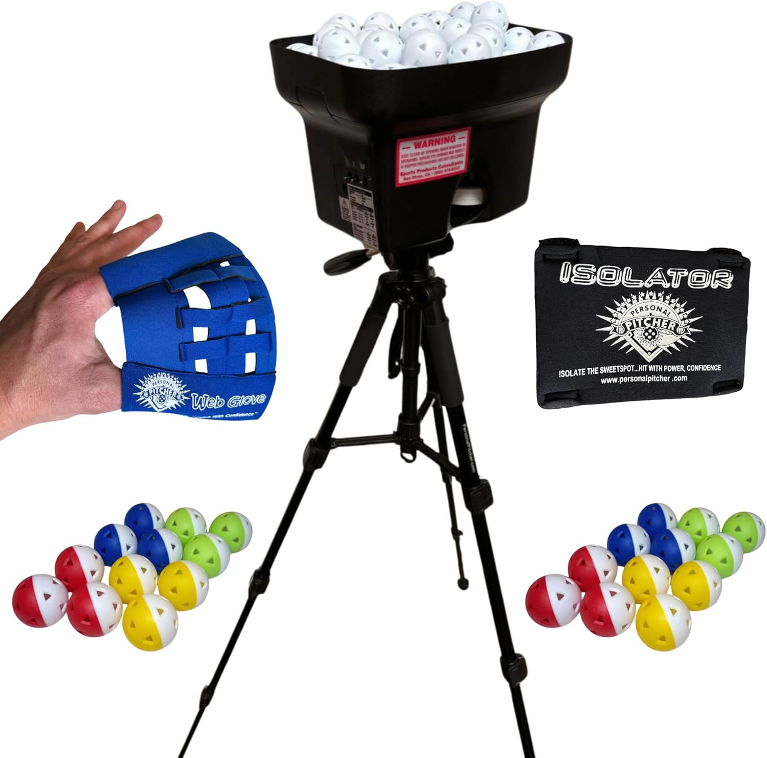 Pro Starter Package | Small Wiffle Ball Pitching Machine for Baseball & Softball Training | Amazon (US)