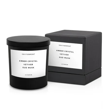 8oz Amber Crystal | Vetiver | Oud Musk Candle with Lid and Box (Inspired by Baccarat Rouge 540®) | Walmart (US)