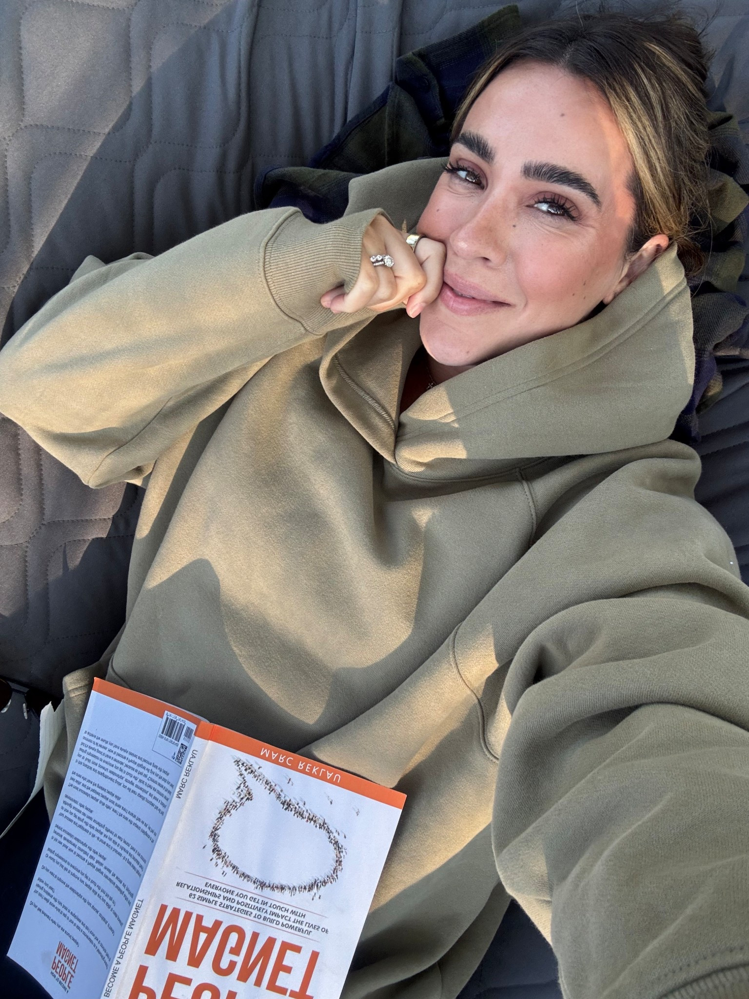 Cozy sweatshirt in a size L! Book is some great lessons on how to be a good person. Hammock is 10/10. Cabin life. 

#LTKMidsize #LTKFamily #LTKSeasonal