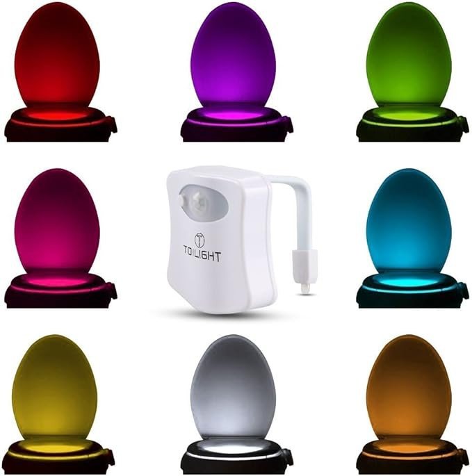 The Original Toilet Night Light Tech Gadget. Fun Bathroom Motion Sensor LED Lighting. Weird Novel... | Amazon (US)