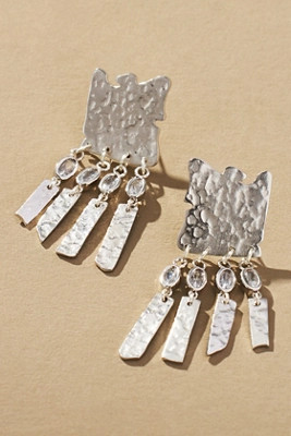 Hammered Angular Drop Earrings | Anthropologie (US)