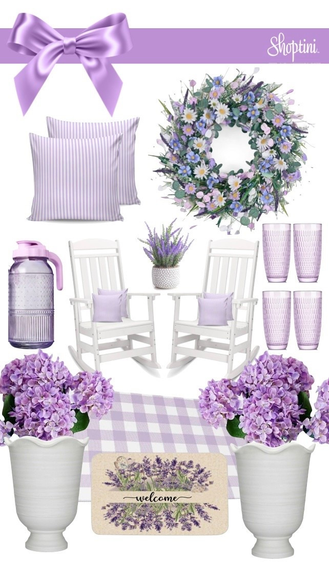 Spring porch refresh / lavender porch scape / lavender buffalo plaid / outdoor floral wreath/ hydrangeas 

#LTKSaleAlert #LTKSeasonal #LTKHome