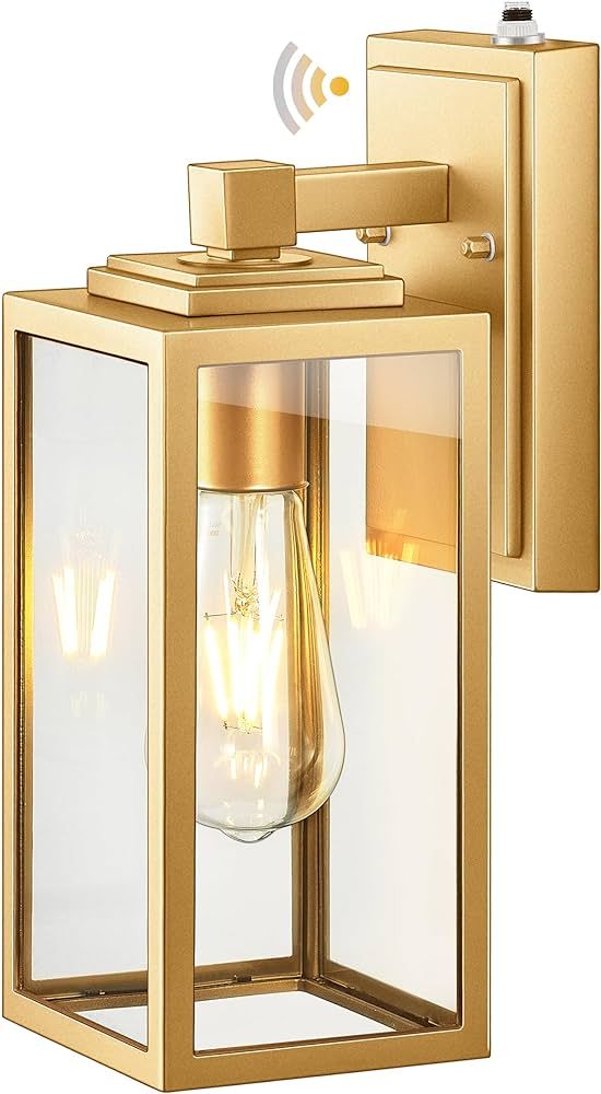VIANIS Gold Outdoor Wall Light Dusk to Dawn Sensor, Exterior Wall Mount Sconces Lanterns Fixture ... | Amazon (US)