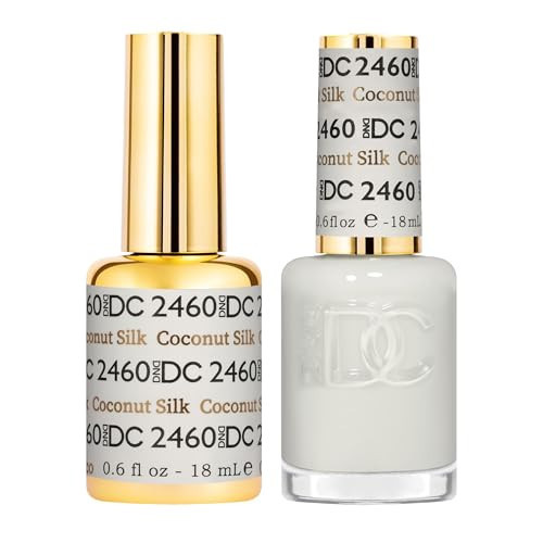 DND DC Gel Polish Set, Sheer Collection, UV/LED Gel Polish and Air Dry Nail Lacquer, Matching Chip-Free Polish Duo, 2460 Coconut Silk, 0.5 Fl Oz | Amazon (US)