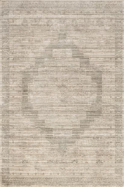Beige Anzlie Faded Washable Indoor/Outdoor 6' 7" x 9' 4" Area Rug | Rugs USA