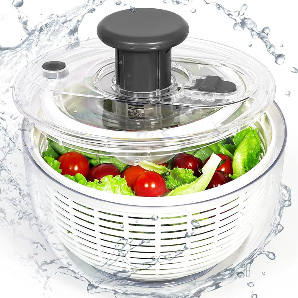 Salad Spinner - 3.6 Litre Non-Slip Vegetable & Fruit Washer/Dryer for Households, Easy-Clean Kitc... | Amazon (CA)
