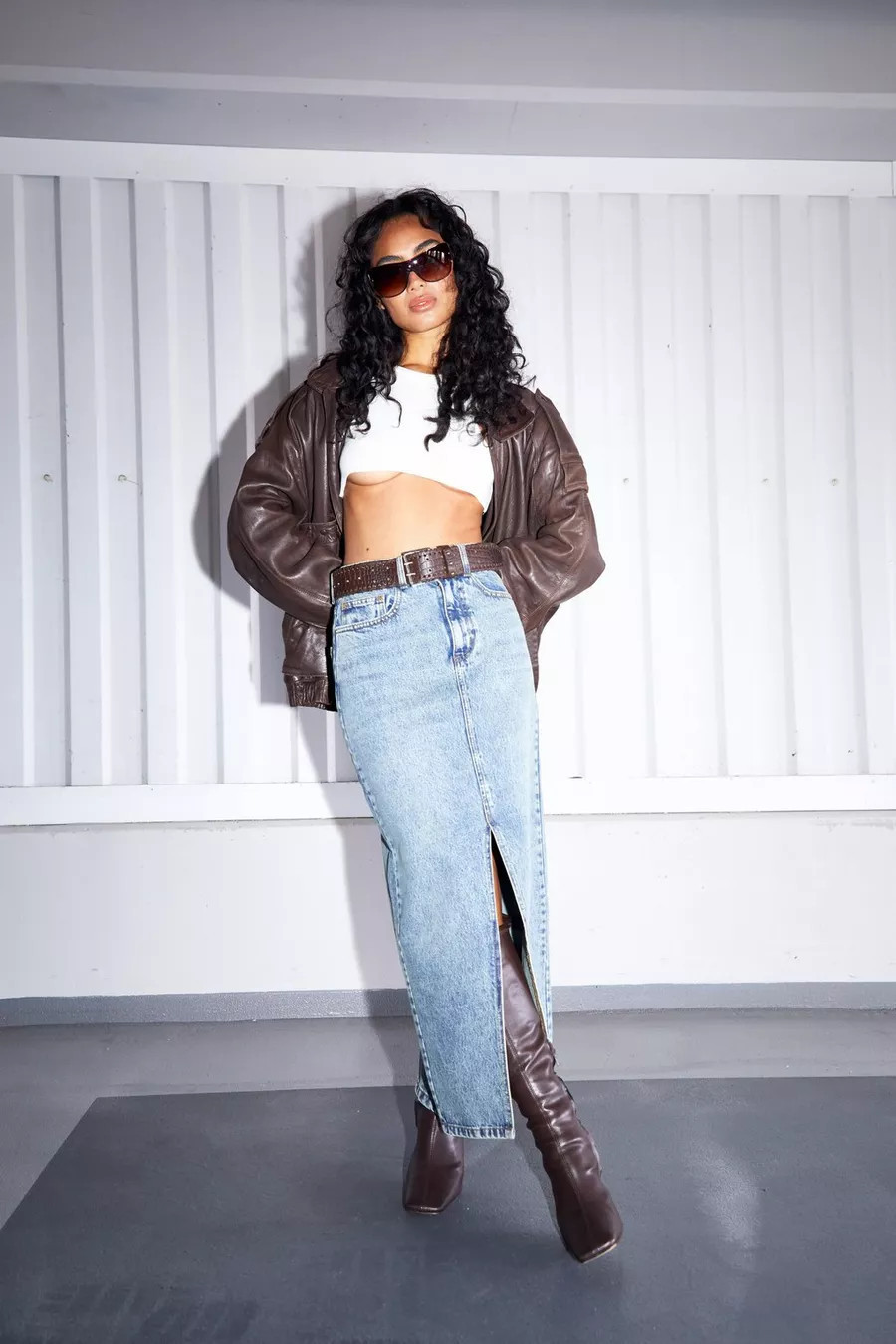 Denim Midaxi Skirt | Boohoo.com (UK & IE)