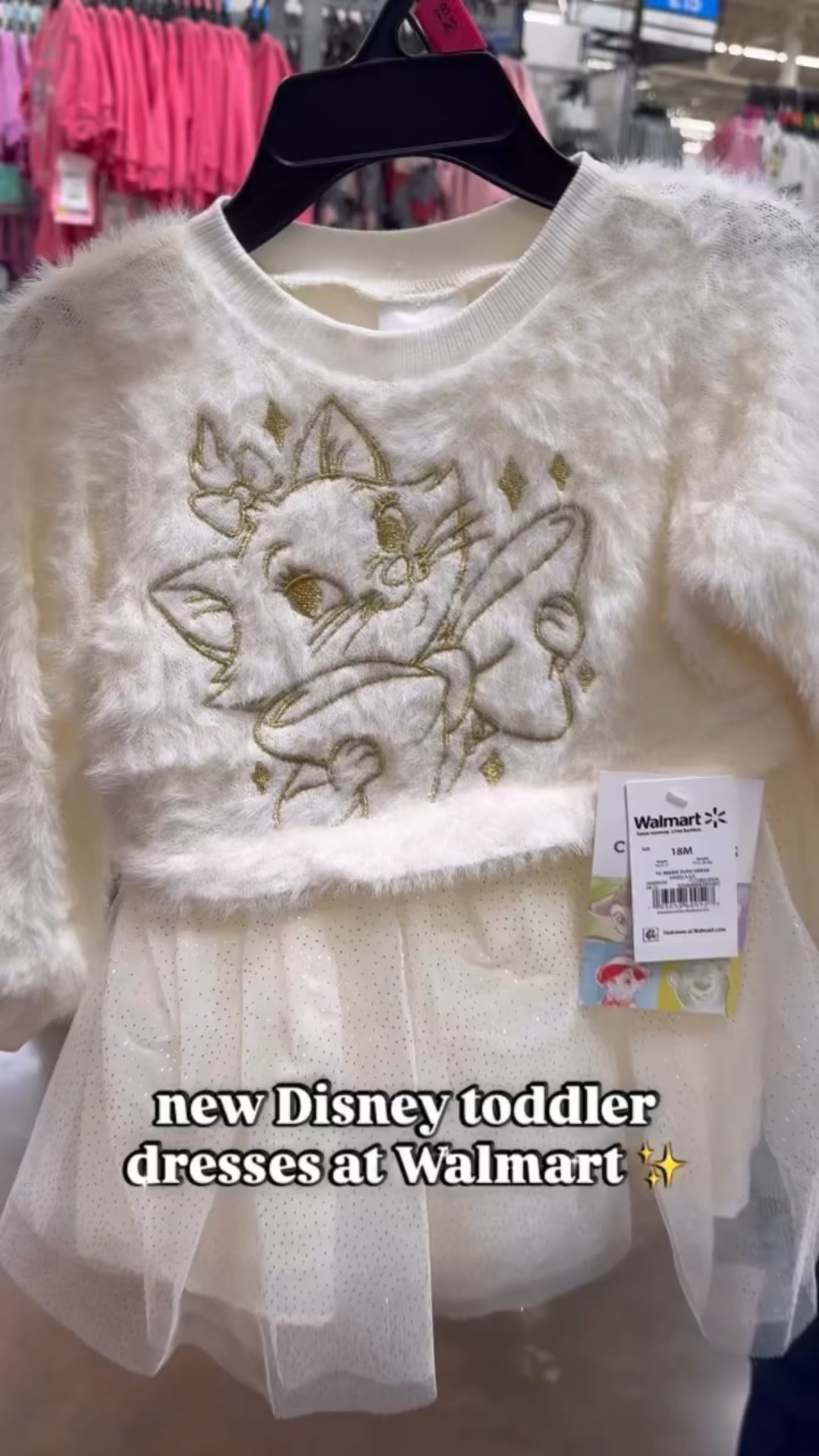 spotted at @walmart: the sweetest Marie + Minnie toddler dresses perfect for the holiday season! I love the cozy sweater top and all the sparkles ✨

#disneymom #girlmom #toddlerfashion #walmart
